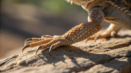 Close up of a Bearded Dragon (Pogona vitticeps)の写真素材