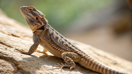 Bearded Dragon, Agama vitticeps, also known as the eastern bearded dragon.の写真素材