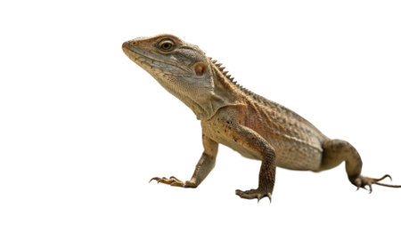Lizard, Agama, isolated on white background, clipping pathの写真素材
