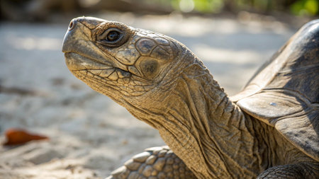tortoise in the park, photo as a background, digital imageの写真素材