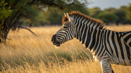 Zebra in the Okavango Delta - Moremi National Park in Botswana