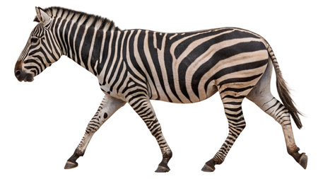 Zebra isolated on white background with clipping path. 3d illustration.の写真素材