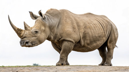 White rhinoceros (Ceratotherium simum)の写真素材