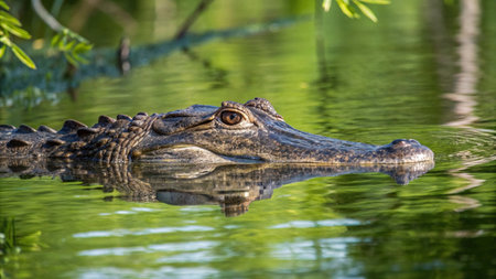 American Alligator in the Evergladesの写真素材