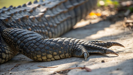 American alligator (Crocodylus americanus) in the Florida Evergladesの写真素材