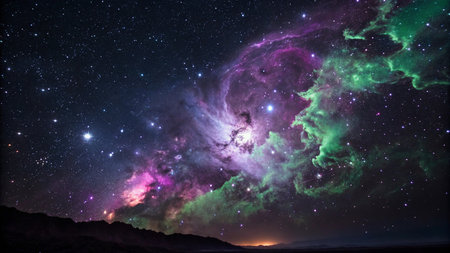 Milky way galaxy with stars and space dust in the universe.
