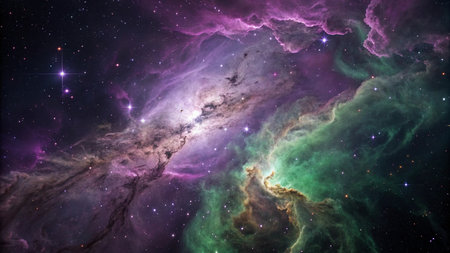 Planets, stars and galaxies in outer space showing the beauty of space exploration.
