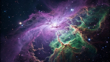 Planets, stars and galaxies in outer space showing the beauty of space exploration.の写真素材