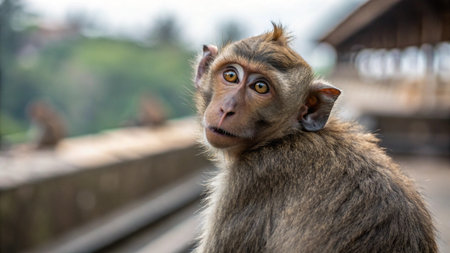 Monkey in the Monkey Forest, Ubud, Bali, Indonesia
