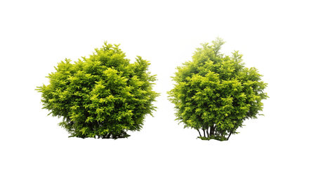 Green tree isolated on white background, clipping path, clipping path includedの写真素材