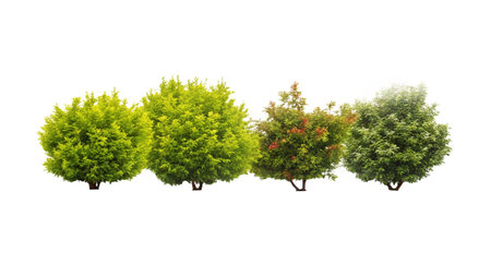 Decorative trees isolated on white background. Decorative trees isolated on white background.の写真素材