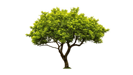 Tree isolated on white background with clipping path and full depth of fieldの写真素材