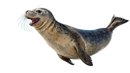 Seal on a white background. Isolated image of a seal.の写真素材