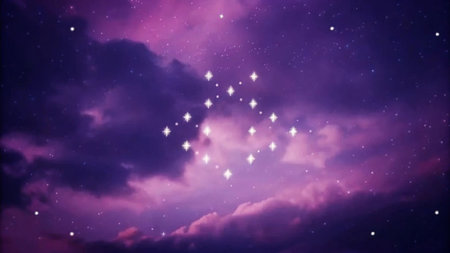 Night sky with stars and nebula. Illustration. Vector.