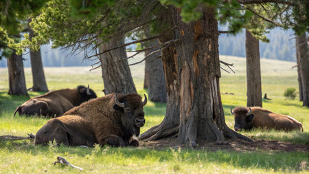 American bison (Bison bonasus) in Yellowstone National Park