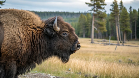 Bison in Yellowstone National Park, Wyoming, United States of America