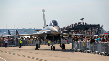 United States Air Force Thunderbirds military aerobatic team during an exhibition