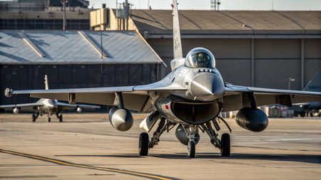 Royal Australian Air Force (RAAF) Lockheed Martin F-16C Thunderbird military fighter aircraft.