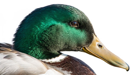 Close up of a male mallard duck (Anas platyrhynchos)