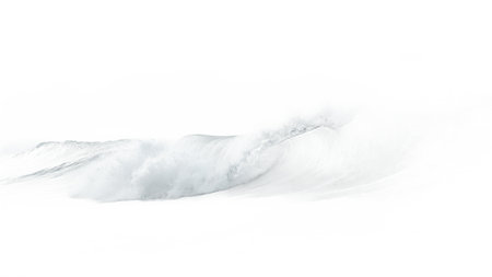 Snowy winter landscape with snowdrift. 3D illustration.