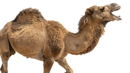 Camel isolated on white background.の写真素材