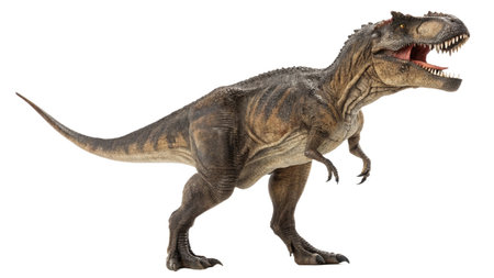 3D digital render of a dinosaur T-rex isolated on white background