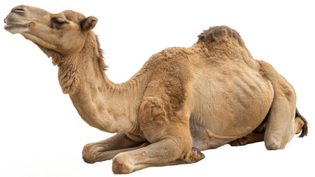 Camel isolated on a white background. Close-up image.の写真素材