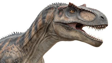 3D digital render of a dinosaur Tyrannosaurus Rex isolated on white background