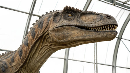 Dinosaur in the museum of dinosaurs in ZOO, Moscow, Russiaの写真素材