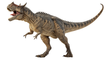 3D digital render of a dinosaur isolated on white backgroundの写真素材