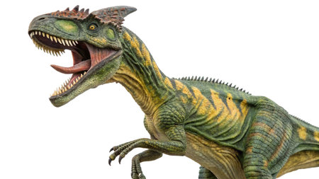dinosaur isolated on white background with clipping path, close-upの写真素材