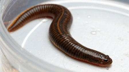 insect larva of rhinoceros beetle on white backgroundの写真素材
