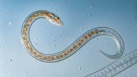 3D Illustration of a Centipede on a White Backgroundの写真素材