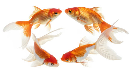Goldfish isolated on white background. Goldfish isolated on white backgroundの写真素材