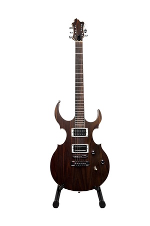  Electric guitar on white backgroundの写真素材