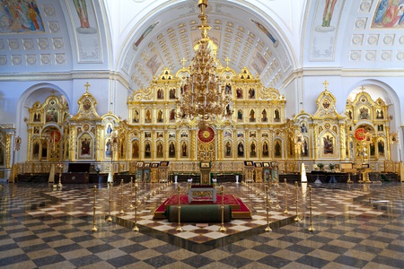 iconostasis in russian orthodox churchのeditorial素材