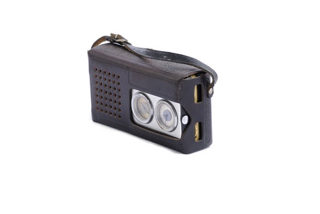 Old radio isolated on white backgroundの写真素材