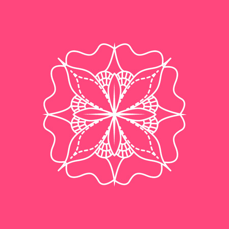 Round abstract circle. Mandala style.のイラスト素材