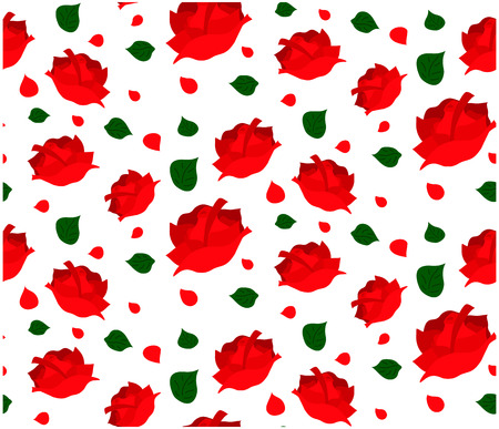 red rose seamless patternのイラスト素材