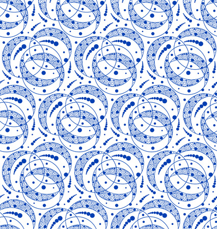 vector seamless abstract blue patternのイラスト素材