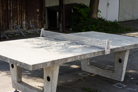 outdoor ping pong tableの写真素材