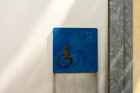 toilet sign disabled wheelchairの写真素材