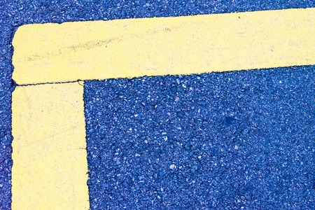 abstract concrete lines blue yellowの写真素材