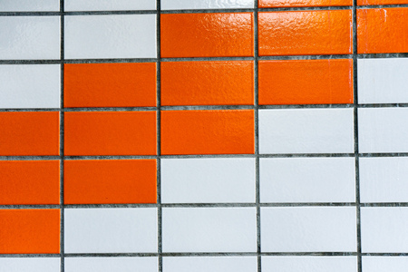 orange white brick wall pattern structure
