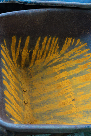 empty wheelbarrow for gardening and construction workの写真素材