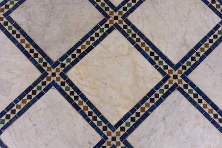 mosaic floor design pattern structure with clear geometric lines