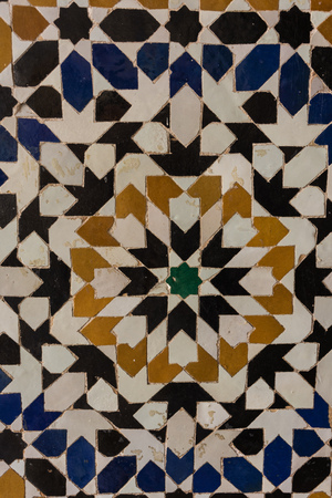 mosaic floor design pattern structure with clear geometric lines