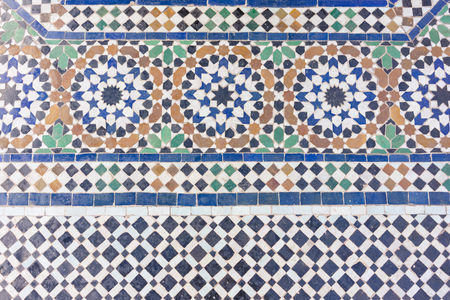mosaic floor design pattern structure with clear geometric linesの写真素材