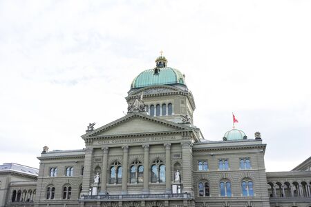 Swiss Parliament Building called Bundeshaus in Berneのeditorial素材