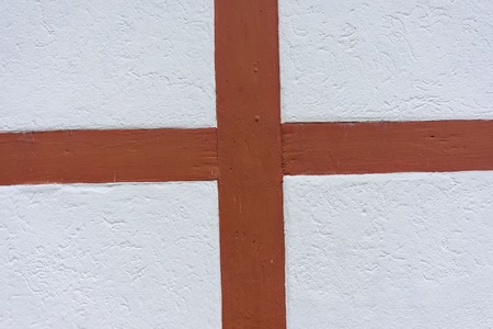 red wood bar on white wall abstract architectureの写真素材